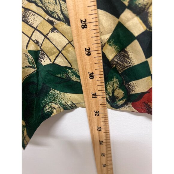 Vintage Laura Jayne 100% Silk Floral & Long Sleeve Button-Up Blouse Top M Multic - Picture 5 of 6